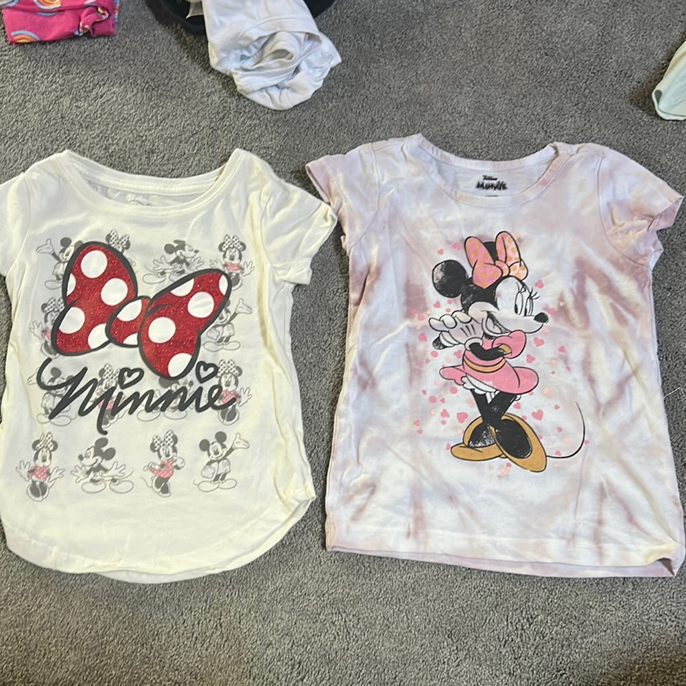 2 minnie kids shirts